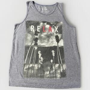 Men's Tank Top Shirt M Black Graphic Suns Out Guns Out Summer Time Hey Dude